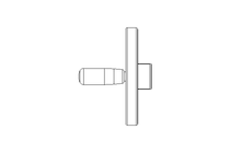 Handrad D=140 B=14H7NUT GN322-140-K14-D