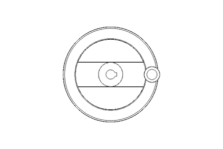 Handrad D=140 B=14H7NUT GN322-140-K14-D