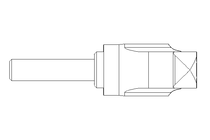 Klemmhebel M8x32 1.4305