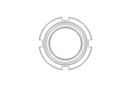 Slotted nut M24x1.5 St-Zn