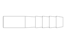 Schlauchnippel 1/4" A4