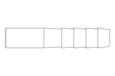 Schlauchnippel 1/4" A4