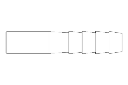 HOSE NIPPLE 1/4 " EXT. THREAD