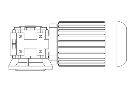 Schneckengetriebemotor 0,37kW 100 1/min