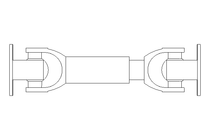 Universal joint shaft D=58 L1=215 L2=240