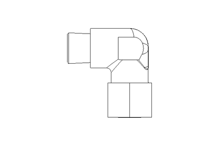 Raccordo a gomito L 10 G3/8" 1.4571