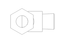 Raccordo a gomito L 10 G3/8" 1.4571