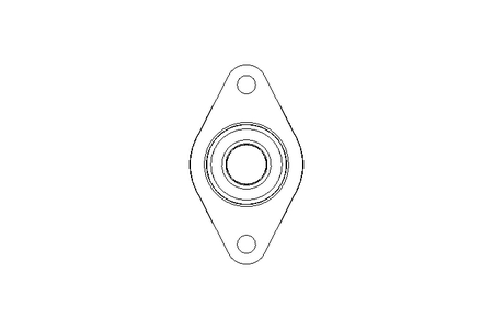 Mancal de flange PCFT 25x124x36