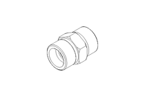 Threaded connector L 10/10 St ISO8434