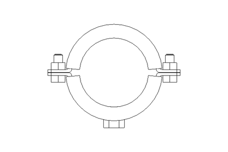 Rohrschelle 2-teilig A4 1 1/2"