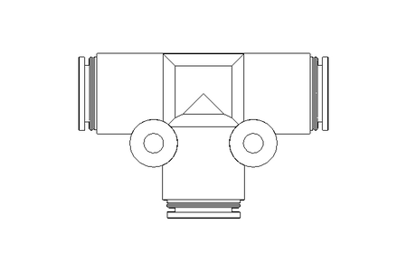 Conector de encaixe em T QST-6-K-SA