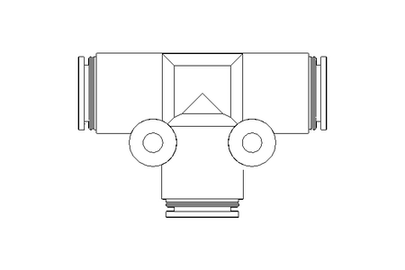 Conector de encaixe em T QST-6-K-SA