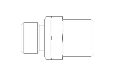 Conector roscado p/ tubos L 6 G3/8" Niro