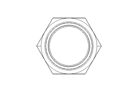 Union nut L 42 M52x2 stainless steel