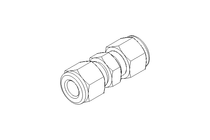 Conector roscado p/ tubos 8/8 Niro