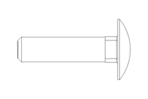 Round head screw M10x40 A2 DIN603