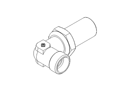 Winkelschottstutzen L 12/12 Niro DIN2353