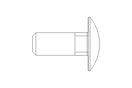 Vis à tête bombée M10x25 A2 DIN603