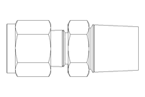 Conector roscado p/ tubos 6 G3/8" Niro