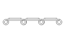 Flat-top chain SSC8157RT-7.5IN_XHB