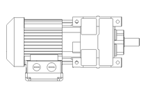 Stirnradgetriebemotor 0,25kW 77 1/min