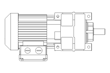 Stirnradgetriebemotor 0,25kW 77 1/min