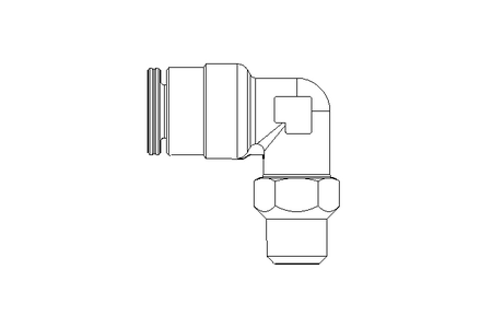 Threaded elbow connector