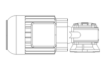 螺杆齿轮速电机 0,55kW 74 1/min