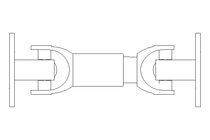 Universal joint shaft D=90 L1=235 L2=275