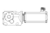 Motorredutor de dentes cônicos 18,7 Nm