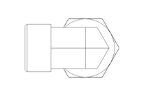 Threaded elbow connector L 15 St ISO8434