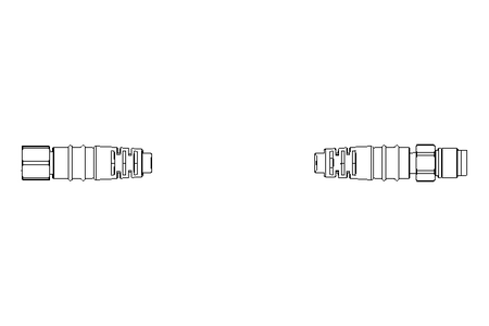 Cabo de conexão 4x0,3 mm² 0,2 m