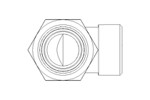 Racor roscado acodado L 22 St ISO8434