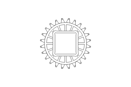 Kettenrad DB40 B19,8 Z12 POM