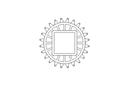 Kettenrad DB40 B19,8 Z12 POM