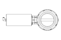 Butterfly valve B DN100 MVL NC E