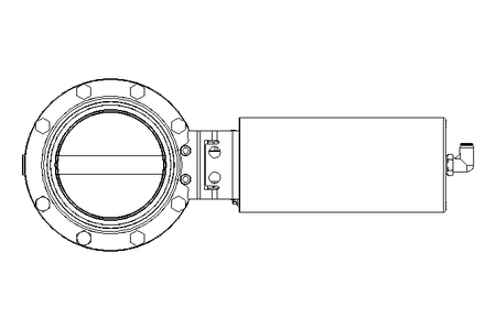 Butterfly valve B DN100 MVL NC E