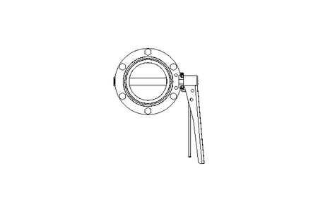 Butterfly valve B DN080 CVC MA E