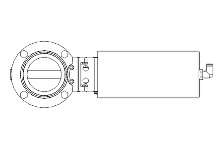 Butterfly valve B DN065 CVC NC E