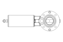 Butterfly valve B DN040 OVO NC E D2