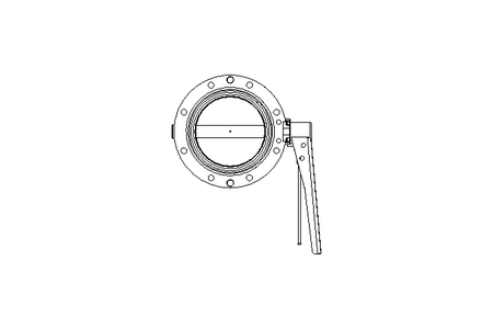 Butterfly valve B DN100 OVO MA E D2