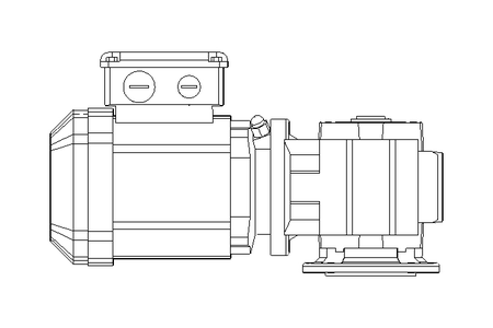 Motor engrenagem sem fim 0,37kW 76 1/min