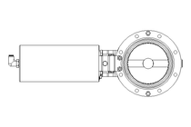 Válvula borboleta B DN100 OVO NC E D26