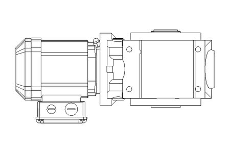 Worm gear motor 0.37kW 6.4 1/min