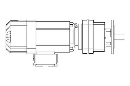 Stirnradgetriebemotor 0,55kW 50 1/min