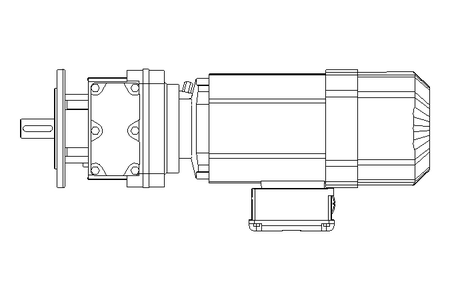 Motorreductor coaxial 0,55kW 50 1/min