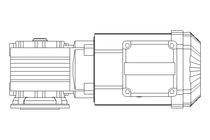 Moteur réducteur 0,55kW 88 1/min