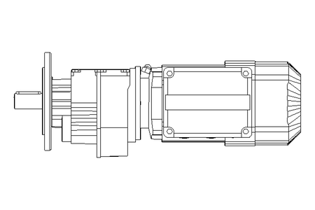 Stirnradgetriebemotor 0,37kW 169 1/min