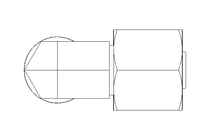 Cotovelo de conex. anilha 8 M14x1,5