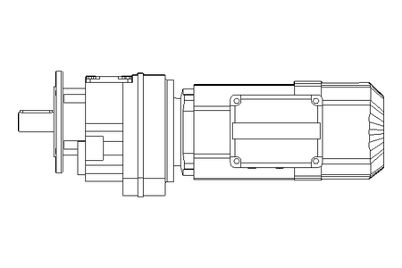 Stirnradgetriebemotor 0,55kW 48 1/min